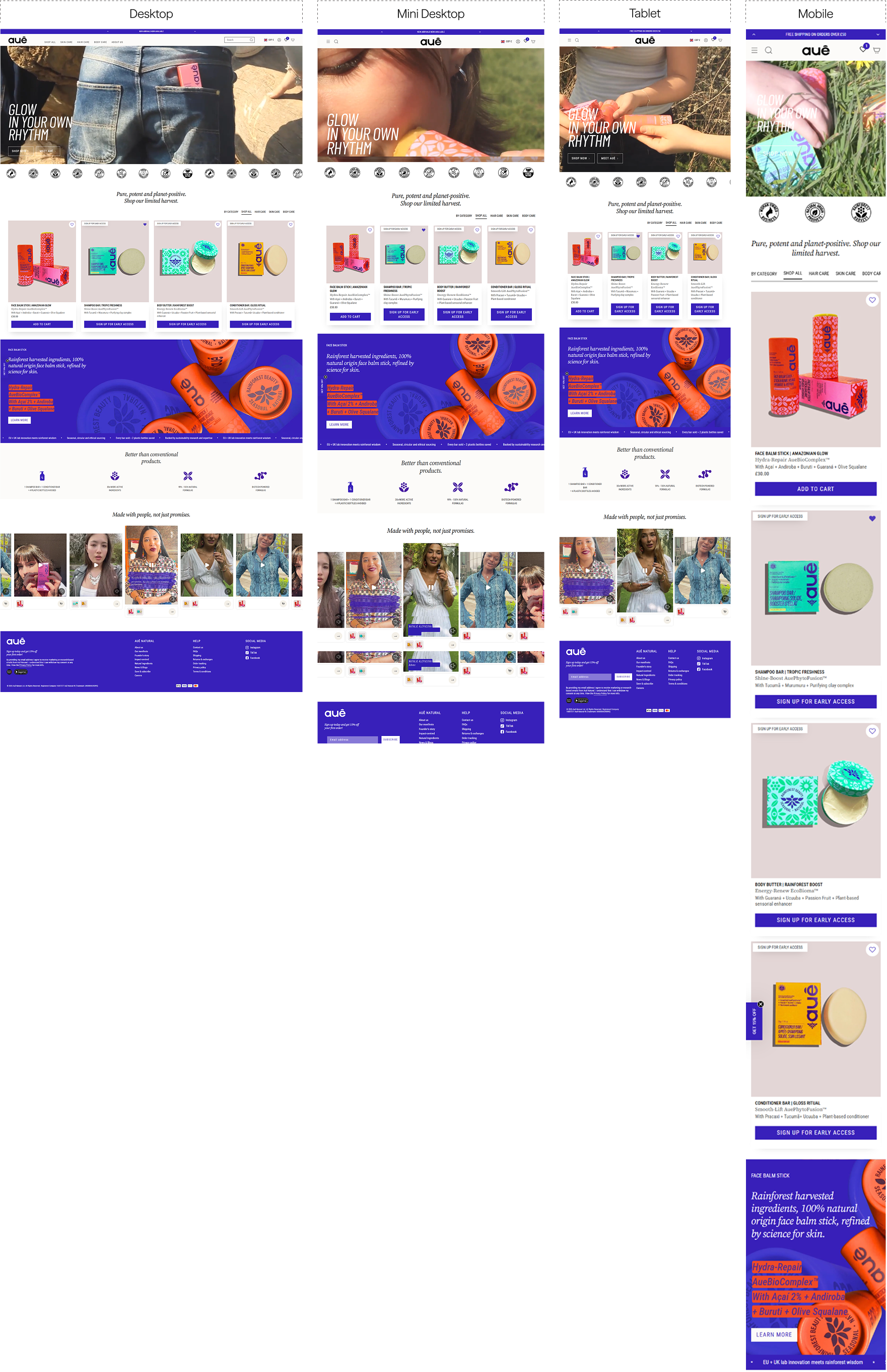 High-fidelity Mockups With Responsive Variations