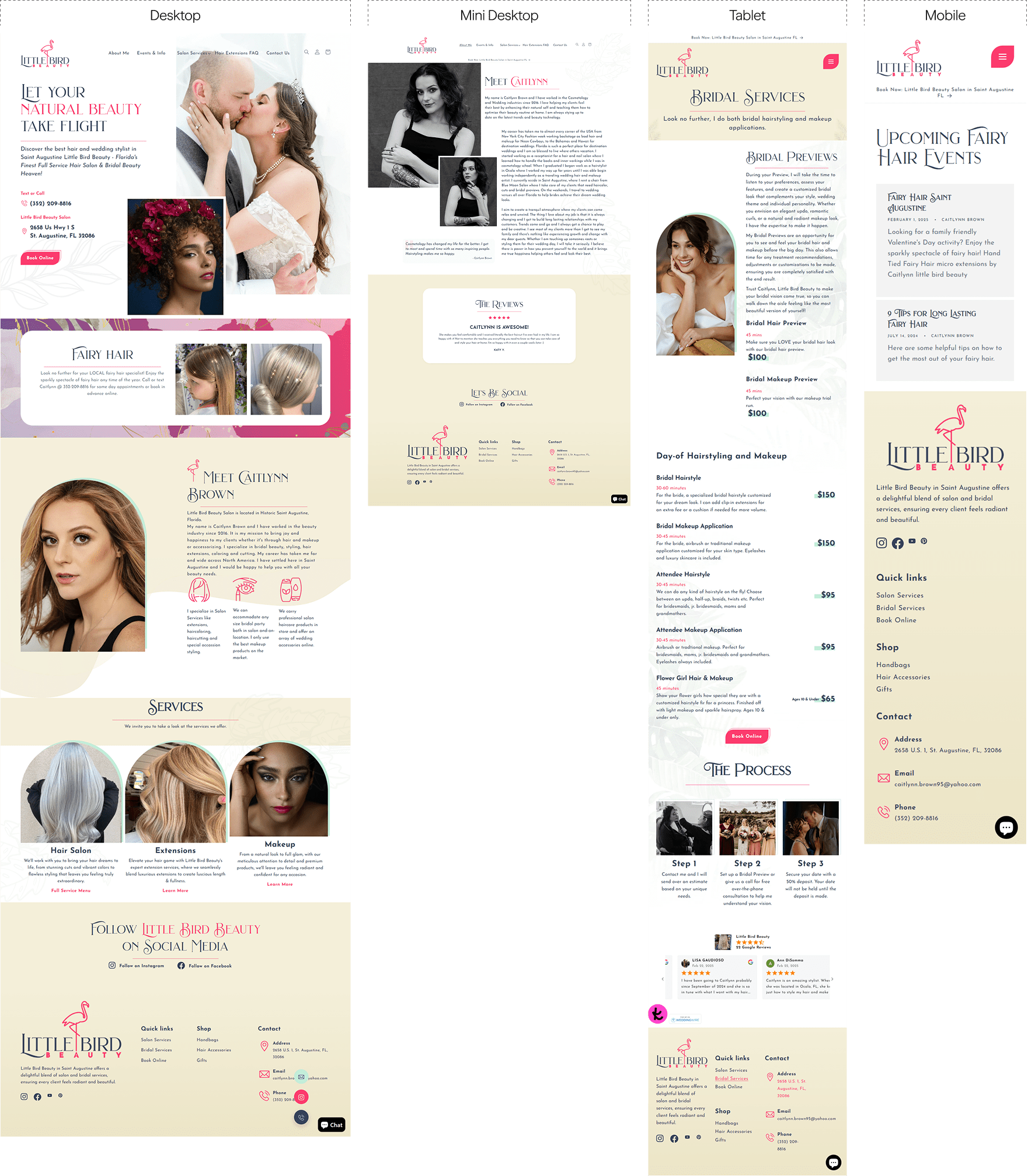 High-fidelity Mockups With Responsive Variations
